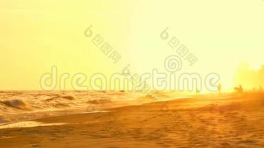 亚拉巴马州橙色海滩日落